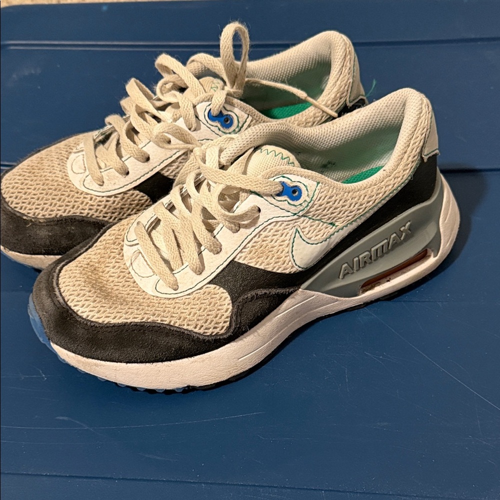 Nike Kids Sneakers - Black, White, and Cream